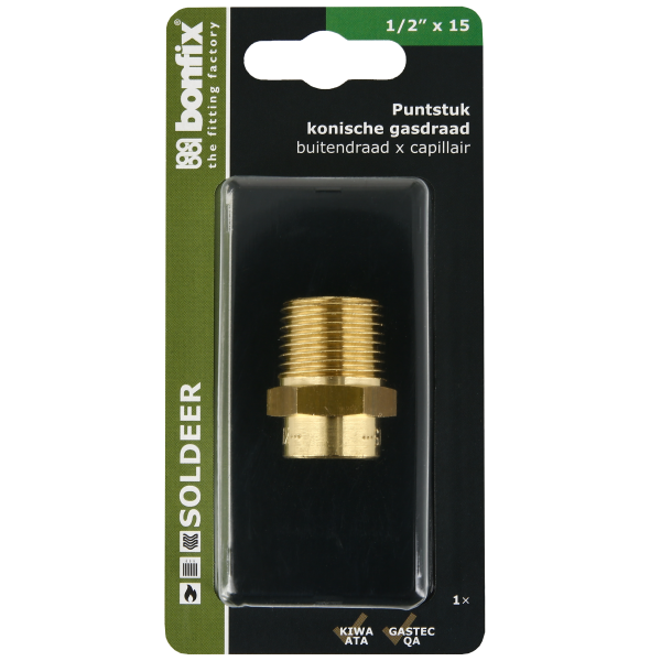 BONFIX Blister Cap puntstuk konisch 1/2" x 15 mm