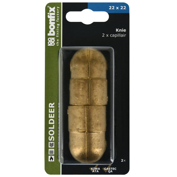 BONFIX Blister Cap kniekoppeling 22 x 22 mm 2 stuks