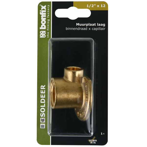 BONFIX Blister Muurplaat laag 1/2" binnendraad x 12 mm