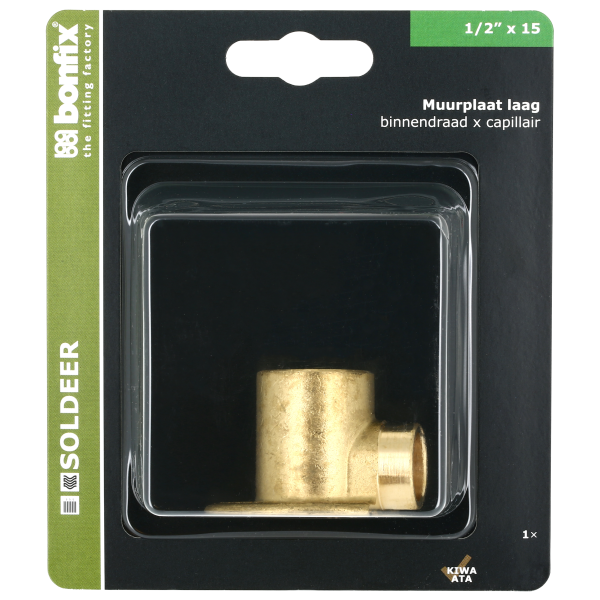 BONFIX Blister Muurplaat laag 1/2" binnendraad x 15 mm