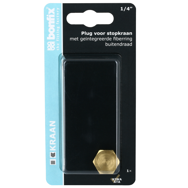 BONFIX Blister Afdekstop 1/4" met O-ring voor stopkraan