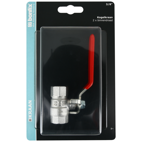 BONFIX Blister Kogelkraan 3/8" bi.dr. x 3/8" binnen