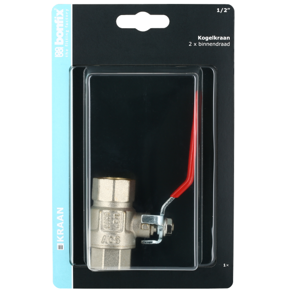 BONFIX Blister Kogelkraan 1/2" bi.dr. x 1/2" binnen