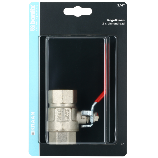 BONFIX Blister Kogelkraan 3/4" bi.dr. x 3/4" binnen
