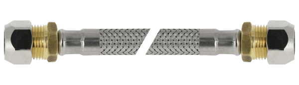 BONFIX Blister RVS Flexibele slang 20 cm 10 mm x 15 mm knel