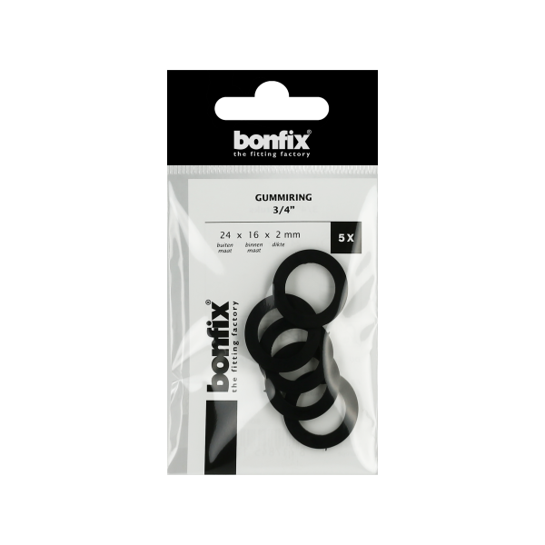 BONFIX Gummiring 3/4" (24 x 16 x 2 mm) 5 stuks