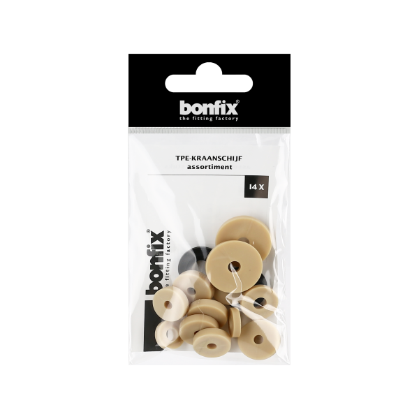 BONFIX TPE-kraanschijf assortiment 14 stuks
