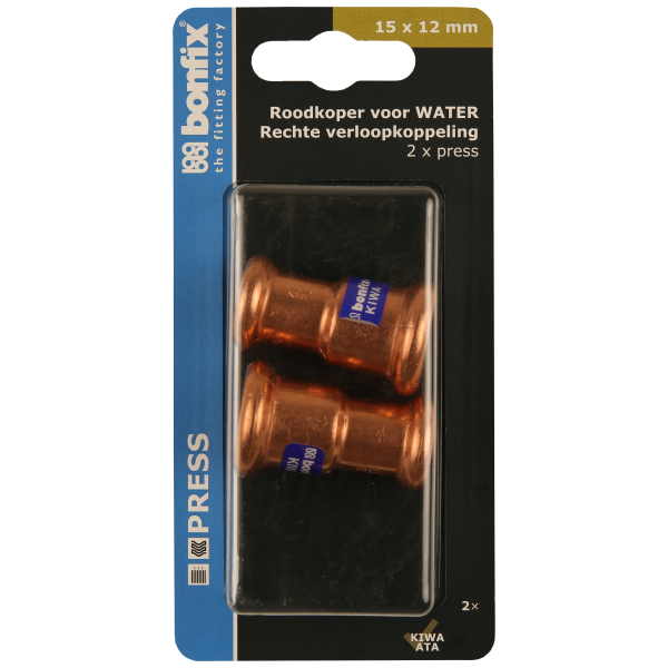 BONFIX Blister M-press RK-water verloopkopp. 15 x 12 mm 2st