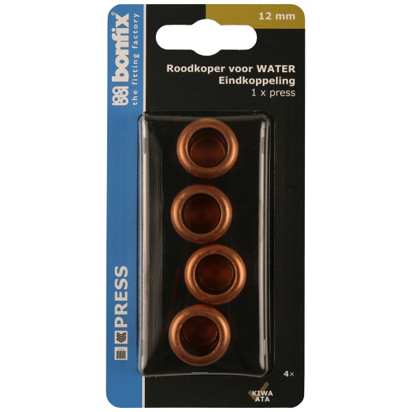 Blisters: Pressfittingen roodkoper WATER