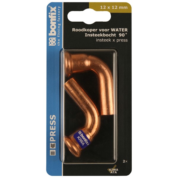 Blisters: Pressfittingen roodkoper WATER