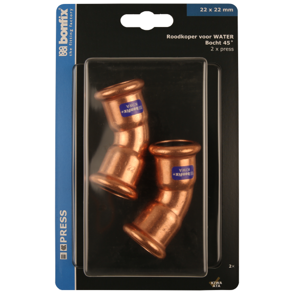 BONFIX Blister M-press RK-water bocht 45° 22 x 22 mm 2st