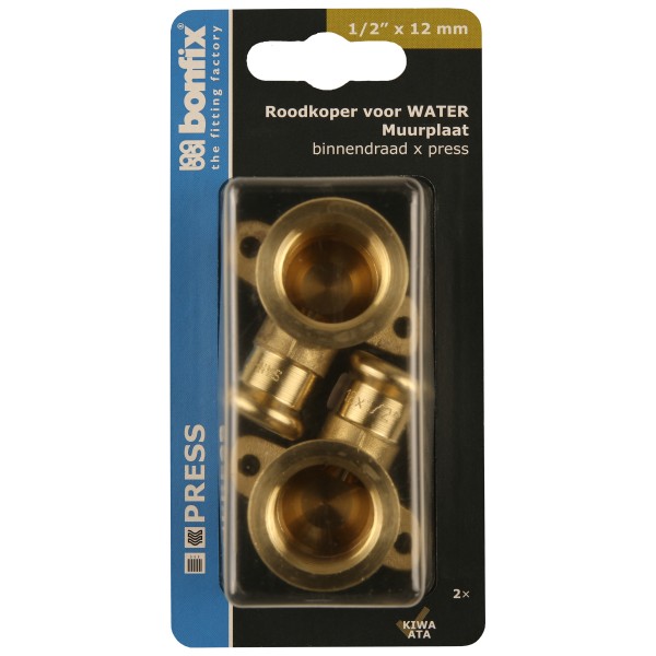 Blisters: Pressfittingen roodkoper WATER