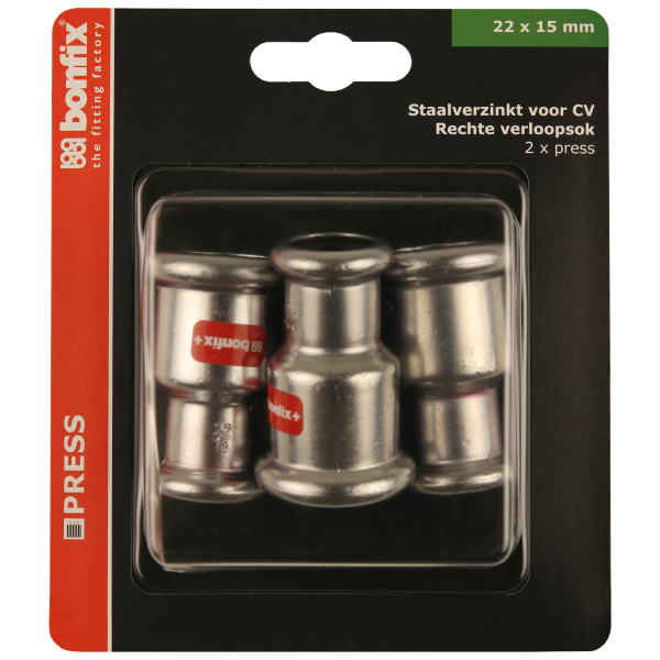 BONFIX Blister M-press C-staal rechte verl.kop. 22x15 mm 3st