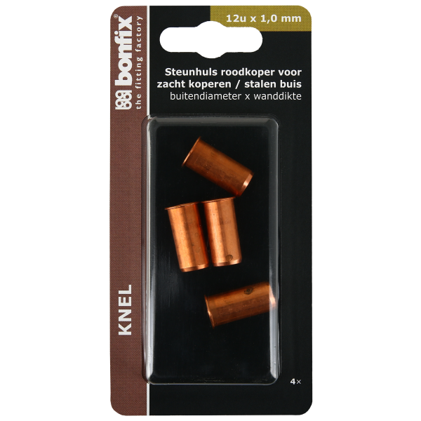 BONFIX Blister Roodkoperen steunhuls 12 mm 4 stuks