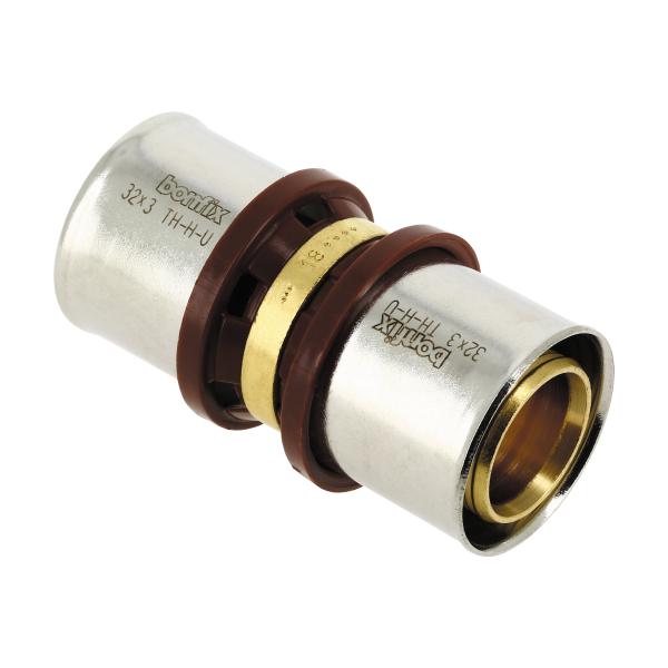 BONFIX Alu-pers rechte koppeling 32 x 32 mm