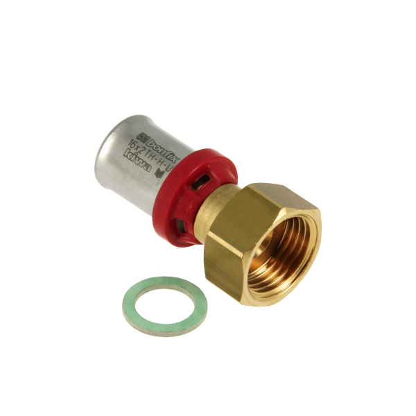 BONFIX Alu-pers 2-delige koppeling 1/2" bi.dr. x 16 1st.