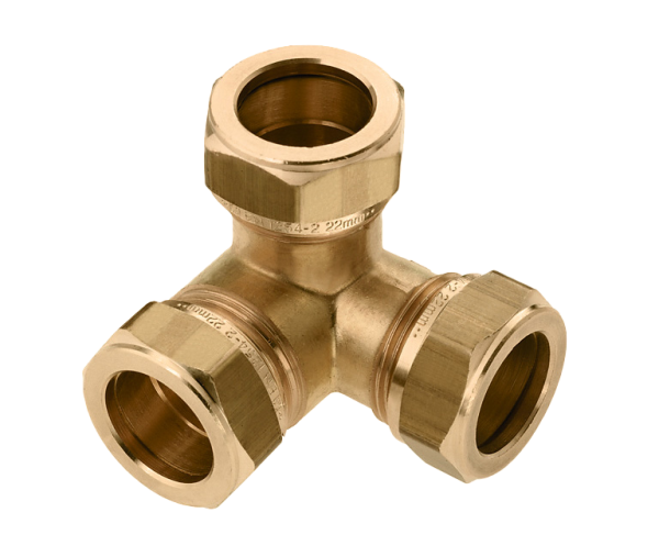 BONFIX knel messing hoek T-stuk 15 x 15 x 15 mm 1st.