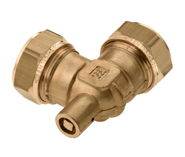 BONFIX knel messing kniekoppeling met ontl. 22 x 22 mm 1st