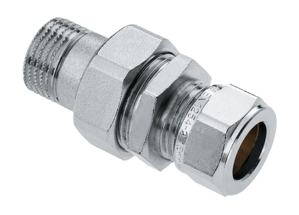 BONFIX Zakverpakking: Messing & messing vertinde knelfittingen 1⁄2 x 15