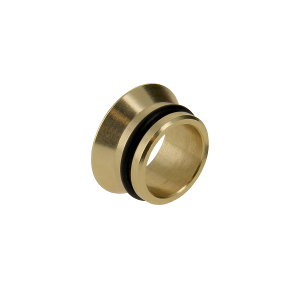 BONFIX Messing insert 12 mm vlak met O-ring 1st.