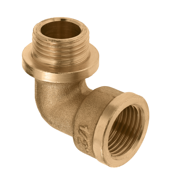 BONFIX draad messing kniekopp. 1/2" bi.dr. x 1/2" buiten 1st