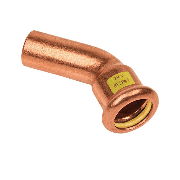 Zakverpakking: Pressfittingen roodkoper GAS