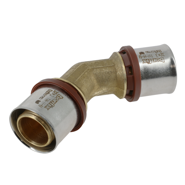 BONFIX Alu-pers bocht 45° 32 x 32 mm