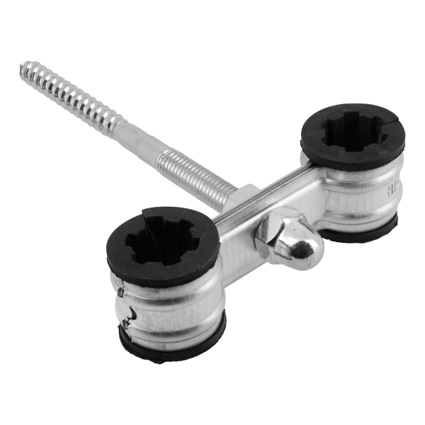 BONFIX Dubbele radiatorbgl. 15mm met muurpen 120mm 1st