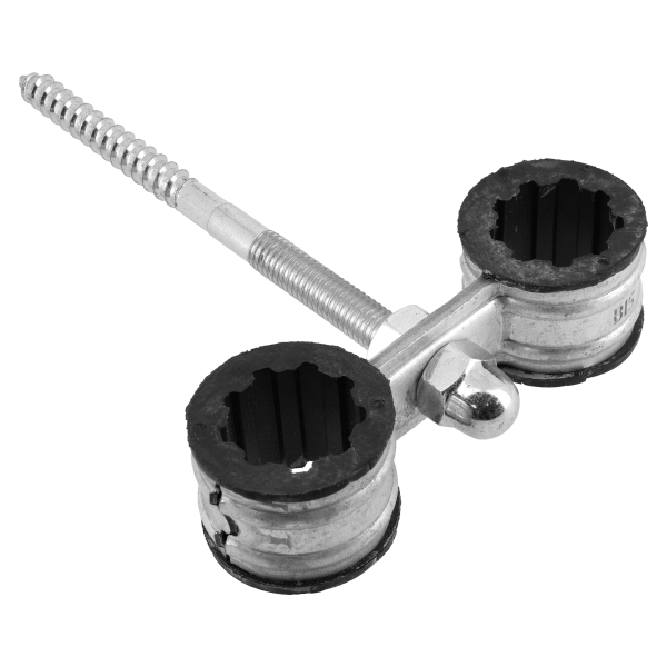 BONFIX Dubbele radiatorbgl. 22mm met muurpen 120mm 1st