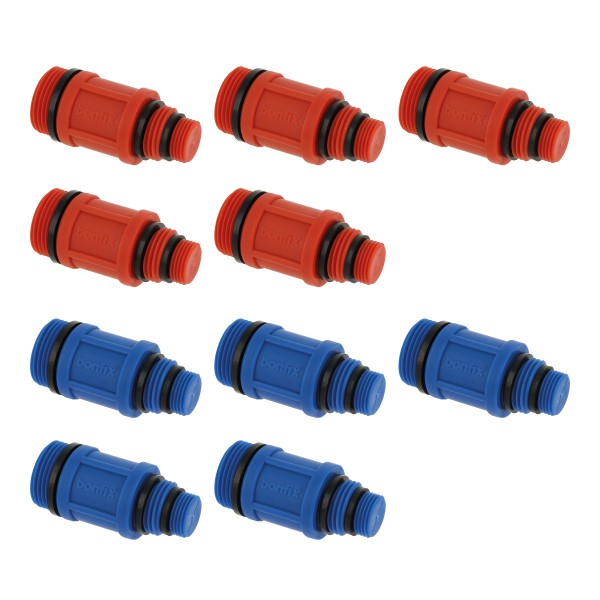 BONFIX Afsluitplug rood 5stuks + blauw 5stuks