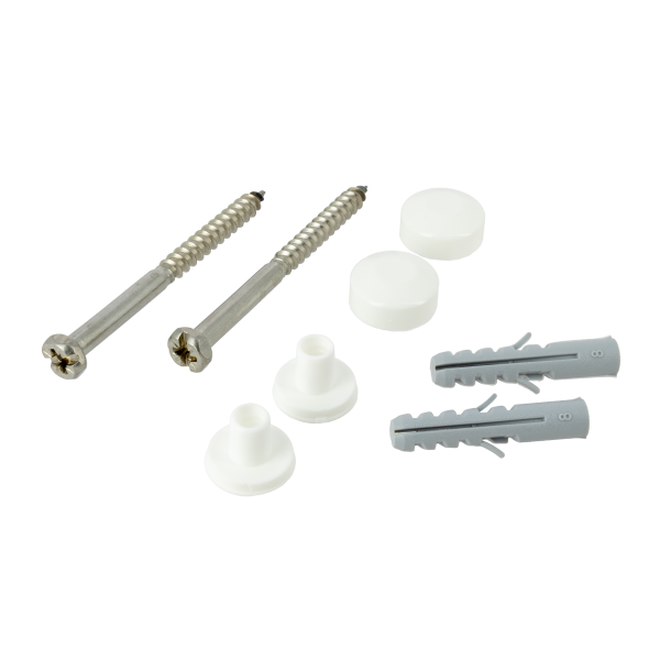 BONFIX WC bev.set RVS 2f 6x70 (DIN 7995) 6kant wit 1set.