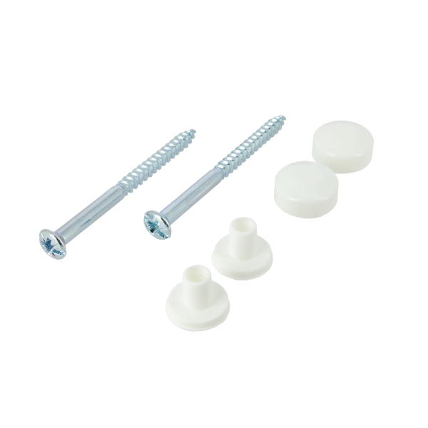 BONFIX WC bevestigingsset  6 x 70 LK  (DIN 7995) wit 1set.