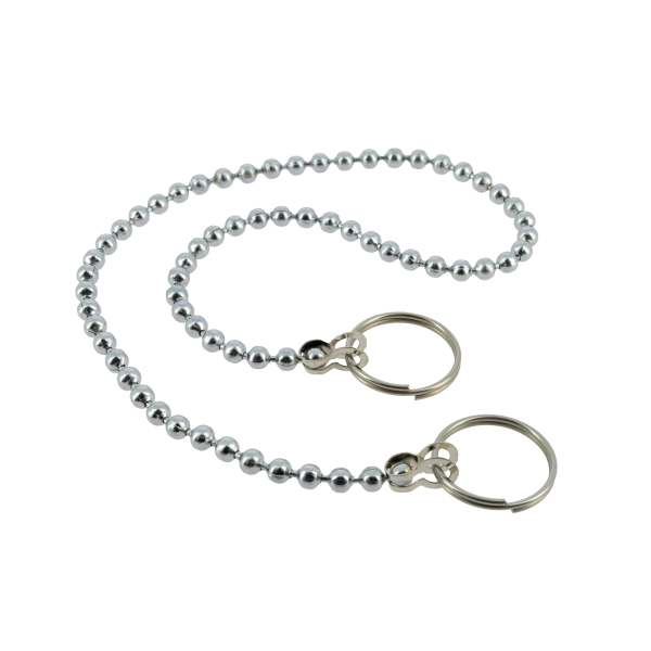 BONFIX Kogelketting 3,2 mm L=30 cm met 2 sleutelringen 1st.