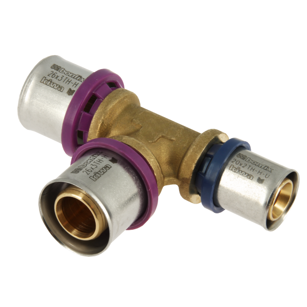 BONFIX Alu-pers verloop T-stuk 26 x 26 x 20 mm