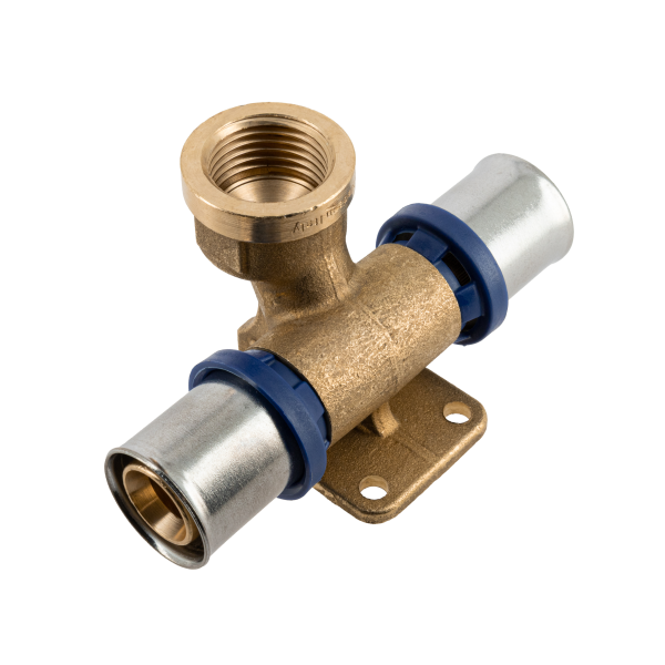 BONFIX Alu-pers muurplaat dubbel recht 20x1/2" bi.dr. x 20mm