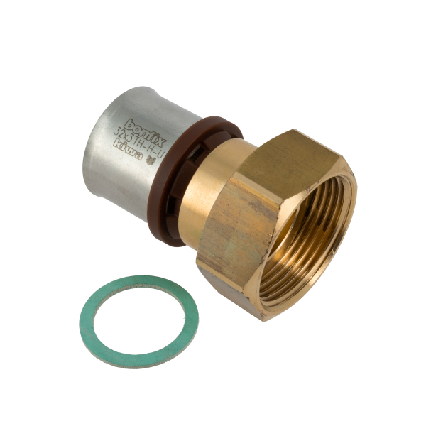 BONFIX Alu-pers 2-del. kopp. losse moer 1 1/4" bi. x 32 mm