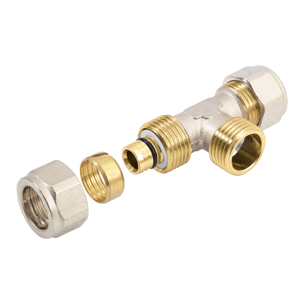 BONFIX Alu-knel verloop T-stuk 16 x 3/4" bu.dr. x 16 mm