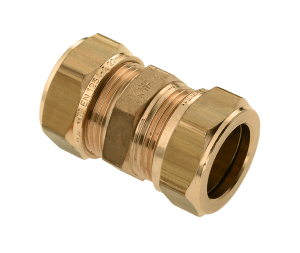 BONFIX Knel messing rechte koppeling 8 x 8 mm