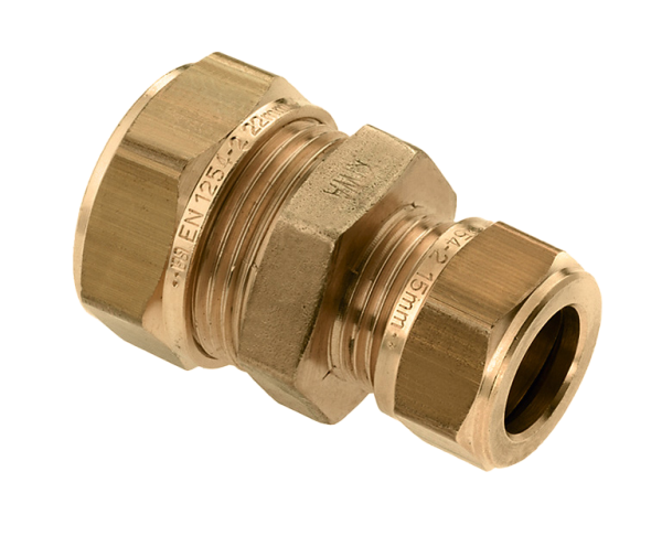 BONFIX Knel messing rechte verloopkoppeling 10 x 8 mm